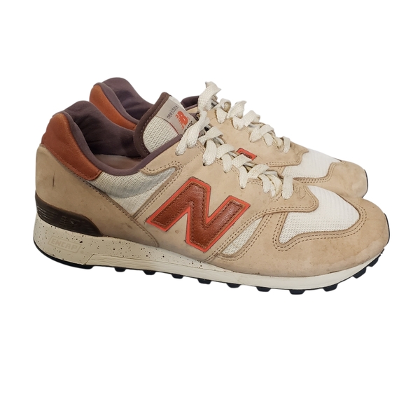 New Balance Classic 1300 Made In USA Men's Tan White Brown Shoes Size 11.